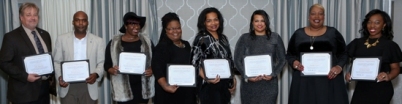 In Maryland, 1-Year Service Recipients L-R: John Hattery, Terrylee Price, Jermietra Carroll, Melody Daniel, Shunbrika Johnson, Cumbo-Montague, Tzadda Carpenter, and Michaela Smalls.