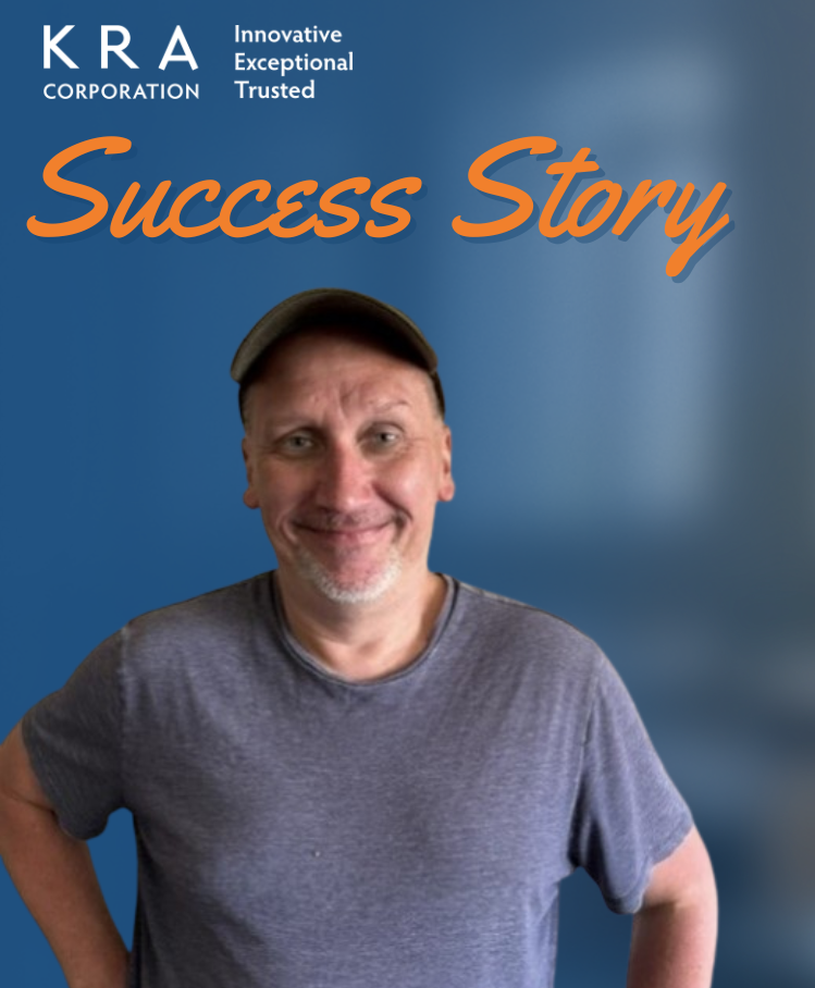 KRA logo, "Success Story", picture of subject Matt Davis